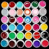 ReNext 36 Colors Solid Pure Mix Color UV Builder Gel Acrylic Set for Nail Art Tips