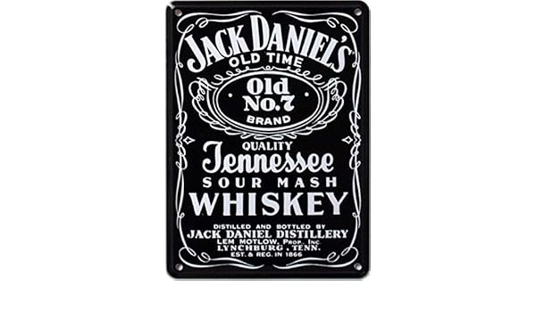 Jack Daniels Black Label signo de metal en miniatura / postal (hi ...