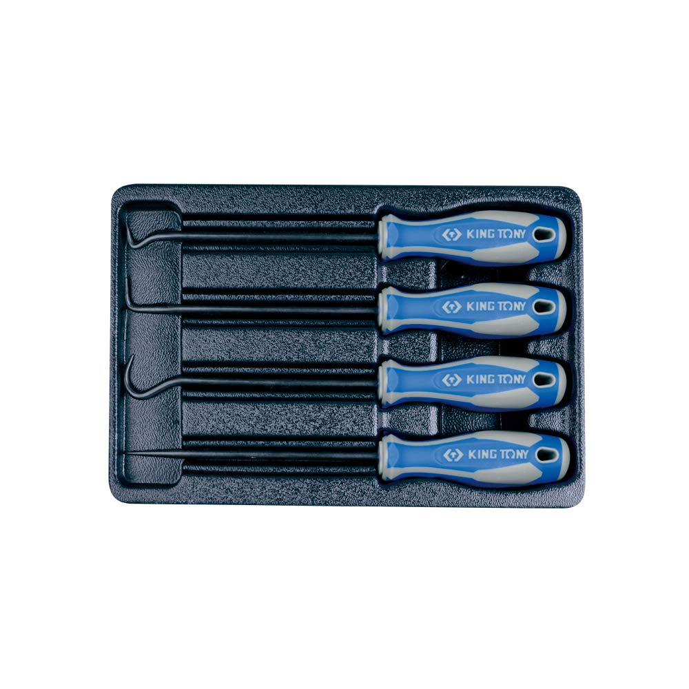 KING TONY 9-30904AY Ways Hose and Pick Set For Trolley, 4 Pieces