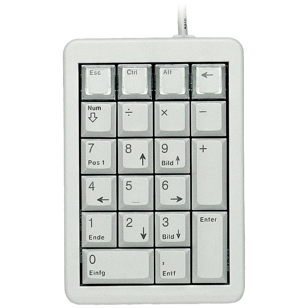 CHERRY G84-4700, Programmable Keypad, German Layout with Numeric Keypad, Wired (USB-Connection), Plug & Play, Mechanical ML Switches, Grey