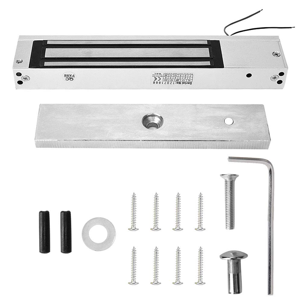 DC 12V Dioche Electromagnetic Lock, 280kg (617.3lbs) Waterproof Door Access Control Maglock Kit System, Electric Magnetic Door Lock for Wooden, Metal, Glass, Fireproof Doors