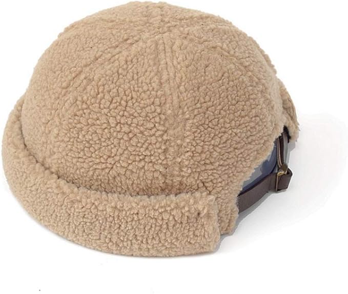 Amazon Croogo ウールキャップ 冬 ふわふわワッチキャップ 無地 ファーワッチキャップ サグキャップ 旅行 ロシアンハット クリスマスプレゼント チャイナワッチキャップ 可愛い帽子 防寒 ロール帽 メンズ カーキ キャップ 通販