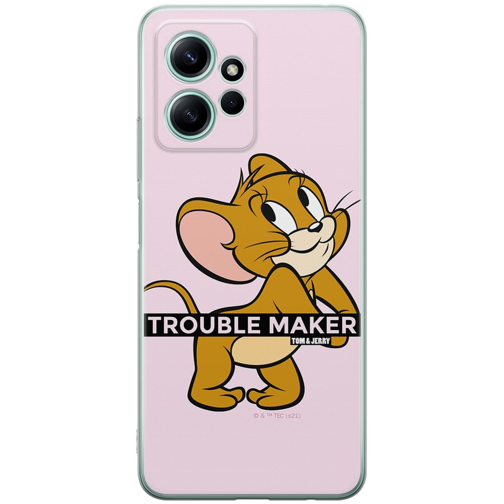 ERT GROUP mobile phone case for Xiaomi REDMI NOTE 12 4G original and officially Licensed Tom & Jerry pattern 012 optimally adapted to the shape of the mobile phone, case made of TPU