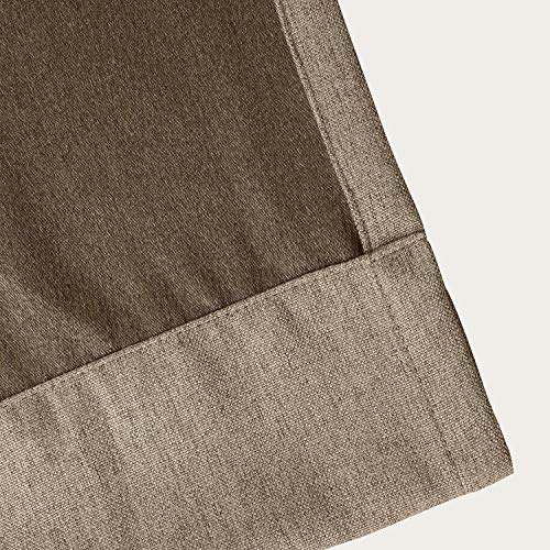 Tab Top Room Darkening Curtain Firsthomer Textured Faux Linen