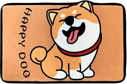 Amazon 玄関マット 室内 犬柄 柴犬 かわいい ふわふわ キッチンマット 滑り止め 吸水 洗える 犬a 50 80cm Cuckoos ホーム キッチン 通販