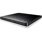 LG GP65NB78 8X USB 2.0 Super Multi Ultra Slim Portable DVD Writer Drive +/-RW External Drive with M-DISC Support - Black