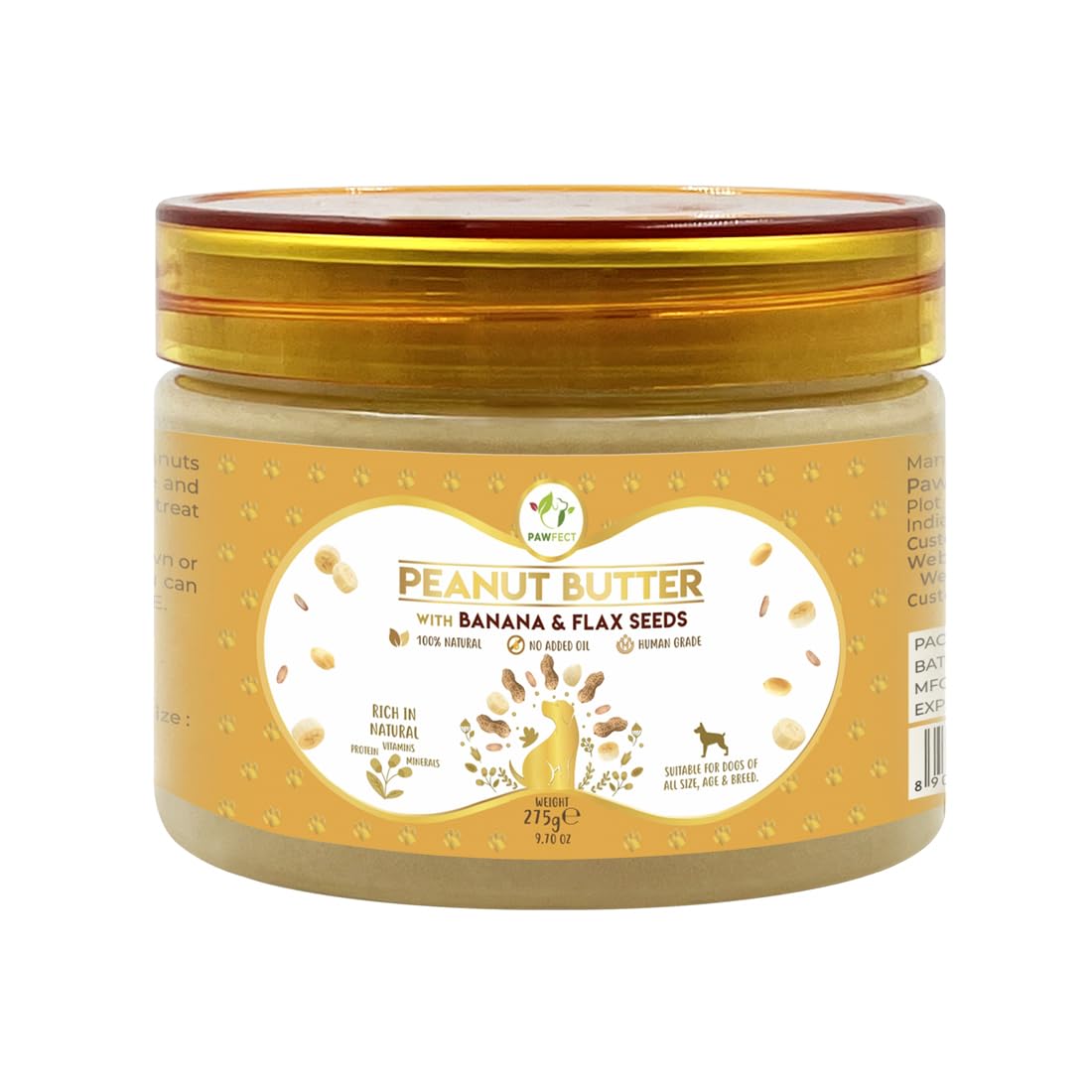 Peanut Butter: Banana & Flaxseeds (275g/9.70oz)