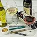 Glass Artist Wine Glass Markers - Pack of 8 with Stencils, Metallic Markers, Glass Charms, Erasable, Safe - Wine Accessories