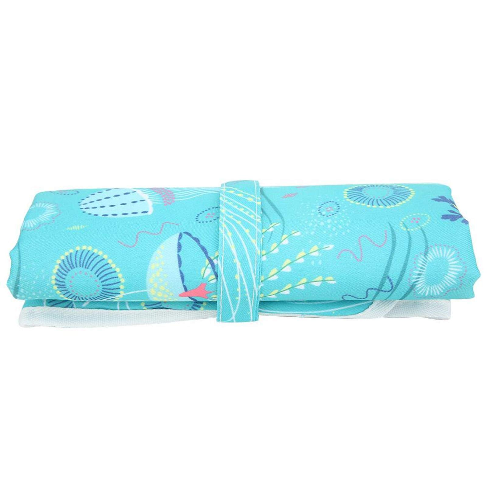 Infant Nappy Changing Pad, Toddler Diaper Mat, Portable Excellent Craftsmanship Easy to Clean Won't Penetrate Early Education Educational Institution(Green Jellyfish)