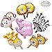 SUN-E Mini Animals Balloons Jungle Safari Animals Theme Birthday Party Decorations For Kids Children Hand caught balloon 12PCS In set