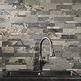 6 in. x 24 in. Natural Aspect Stone Backsplash Peel & Stick, Medley Slate