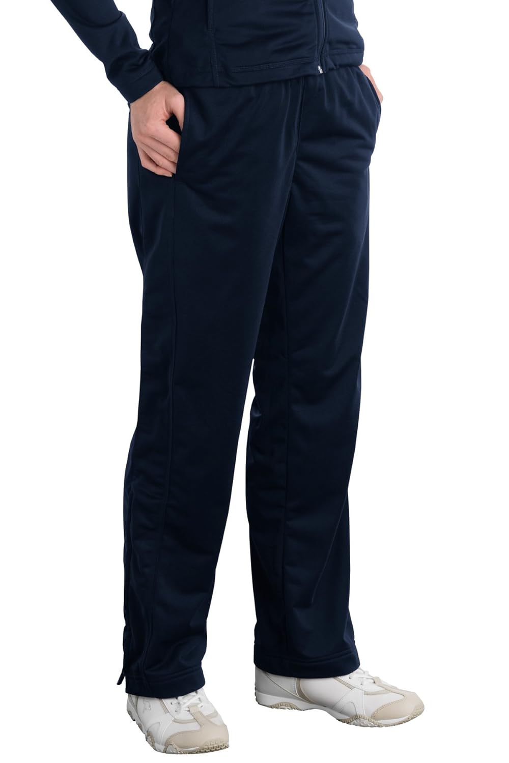SportTek® Women's Tricot Track Pants True Navy XLarge Clothing