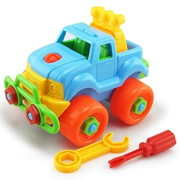 ellaroom Remarkable Classical Early Learning Education DIY Screw Nut Group Installed Removing The Motorcycle Kids Plastic Kids 3D Puzzle Toys to Kids Puzzles(None Cars)