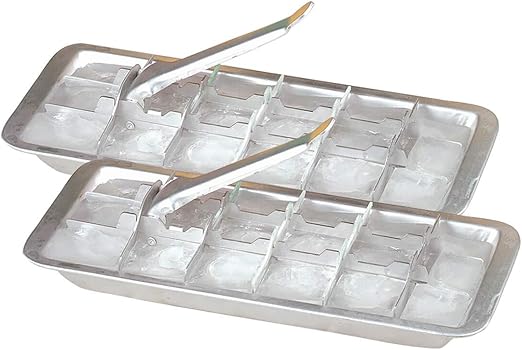Juego de 2 bandejas de aluminio para cubitos de hielo: Amazon.com.mx