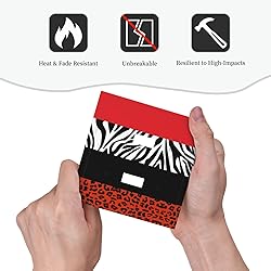 Red Zebra Leopard Cheetah Print 2 Gang Double