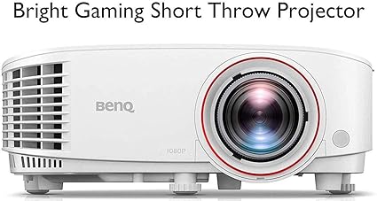 BenQ TH671ST 1080p Short Throw Projector | 3000 Lumens for Lights On Entertainment | 92% Rec. 709 for Accurate Colors | Low Input Lag Ideal for Gaming