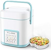 TLOG Mini Rice Cooker 2 Cups Uncooked,1.2L Portable Rice Cooker, Travel Rice Cooker Small for 1-2 People, Personal Rice…