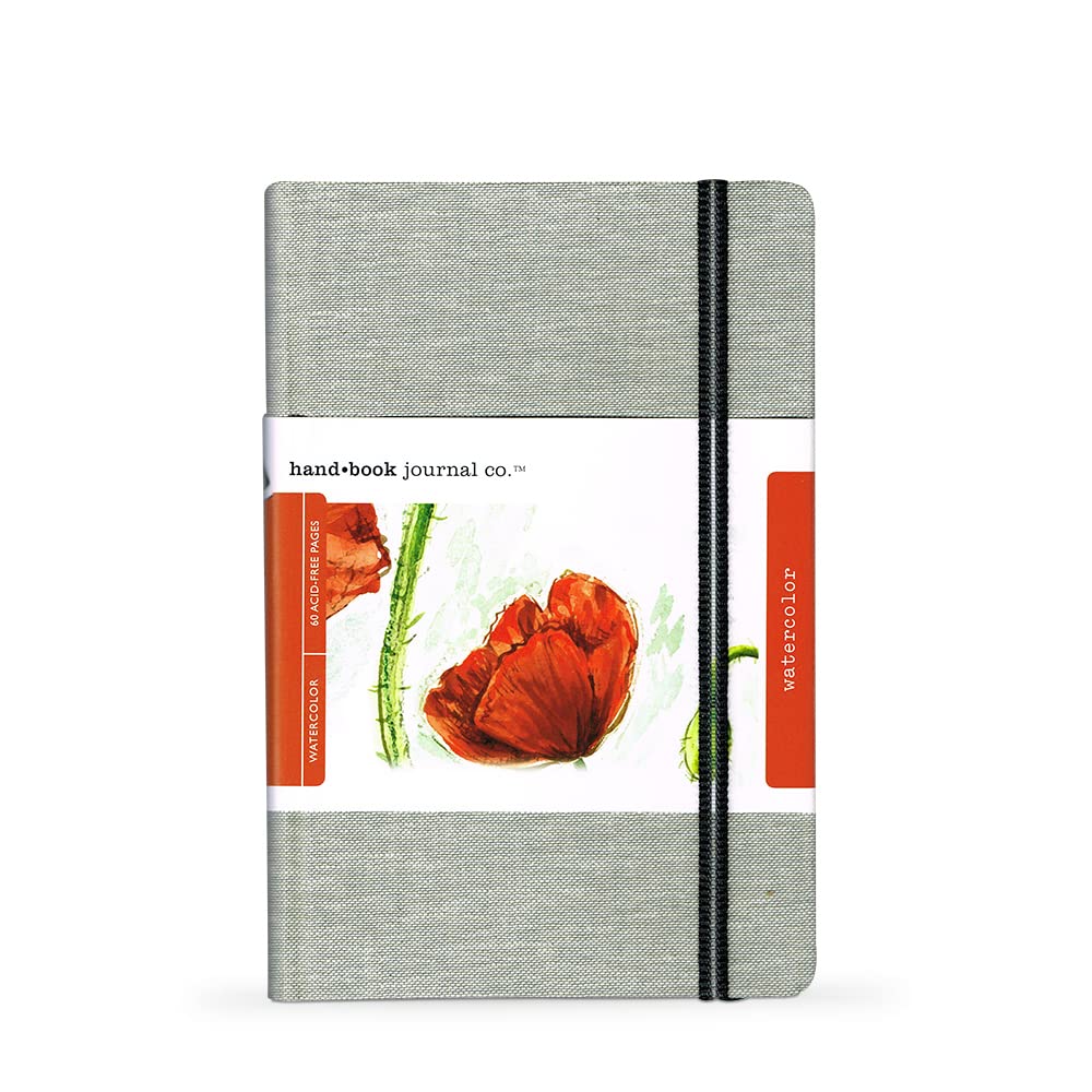 Speedball Linen Watercolour Journal 300gsm, Large Portrait, White, 8.25 x 5.5", For Painting, Drawing, Students, Artists, Journaling
