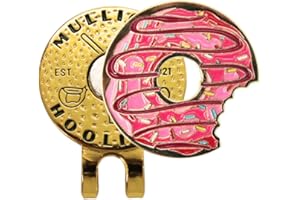 MULLIGAN HOOLIGAN Donut Golf Ball Marker + Magnetic Hat Clip, Funny and Unique Golf Gift, Premium Quality, The Perfect for Your Favorite Golfer, Golf Accessories for Any Occasions