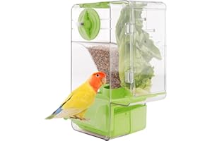 Automatic Bird Feeder Vegetable Dispenser No Mess Parrot Feeder with Vegetable Forager Acrylic Seed Food Container Cage Acces
