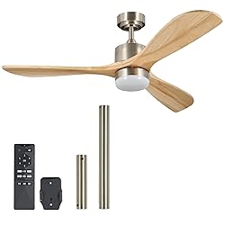 VONLUCE Ceiling Fans with Lights, 52 Inch Ceiling
