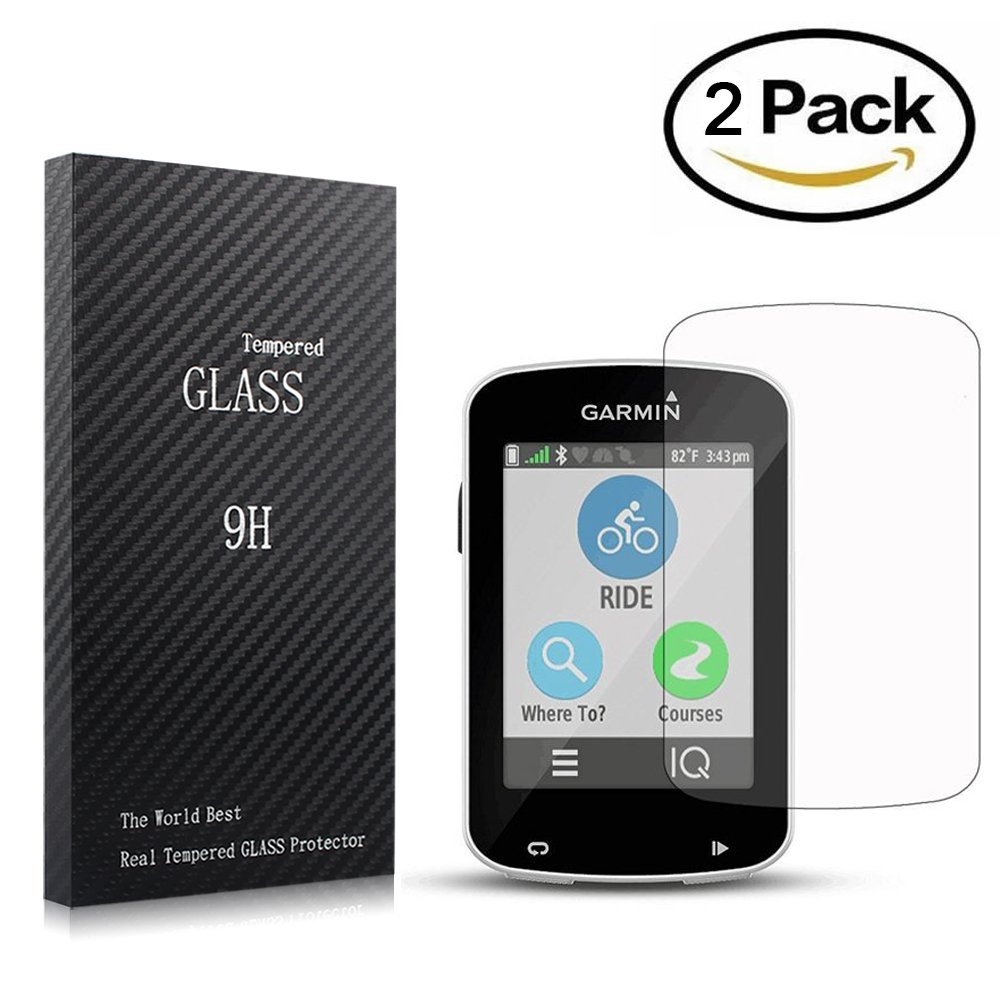 Youniker 2 Pack for Garmin Edge 820 Screen Protector Tempered Glass for Garmin 820 Screen Protector Foils Glass 9H Hardness 0.3MM Slim,Anti-Scratch, Anti-Fingerprint,Bubble Free with High Definition