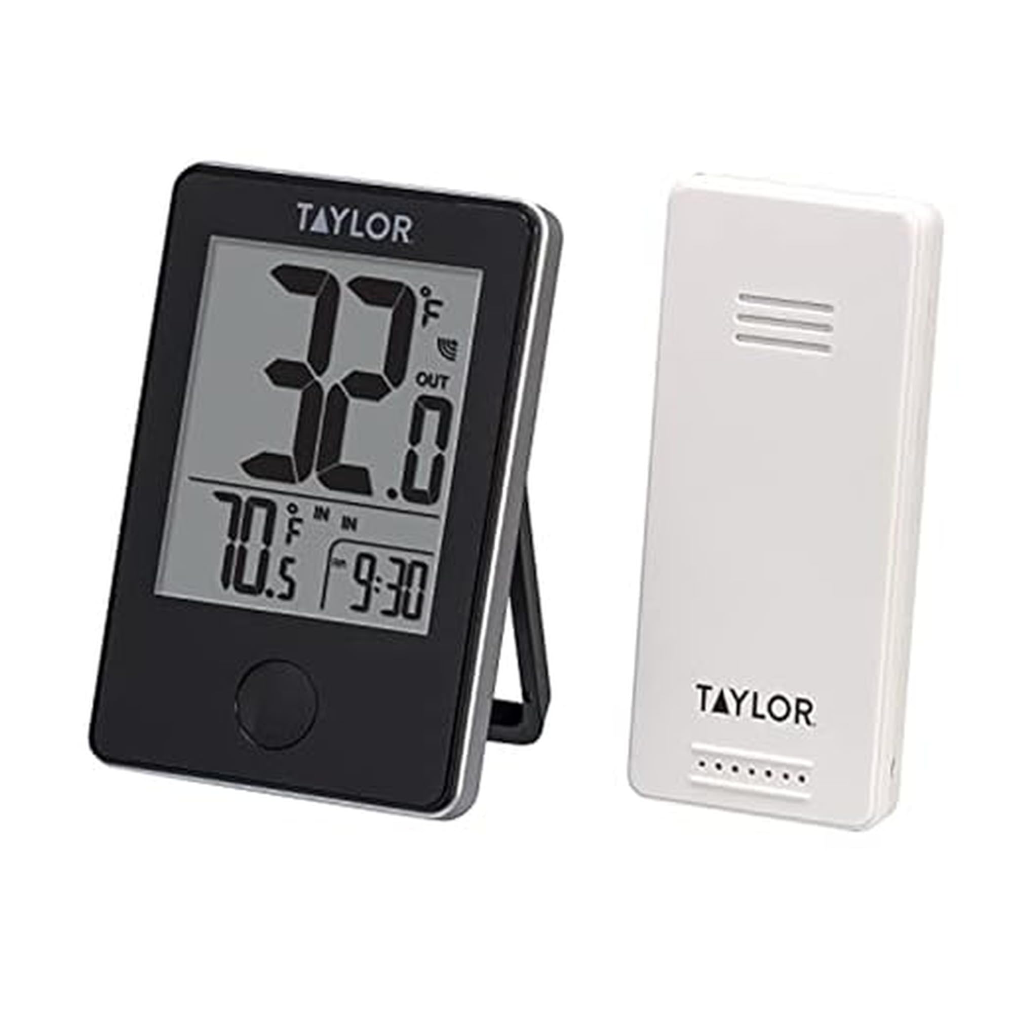 Photo 1 of Taylor Wireless Digital Indoor Outdoor Thermometer, Easy to Read Numbers for Patio, Pool, and Indoor Areas, LCD, Black
