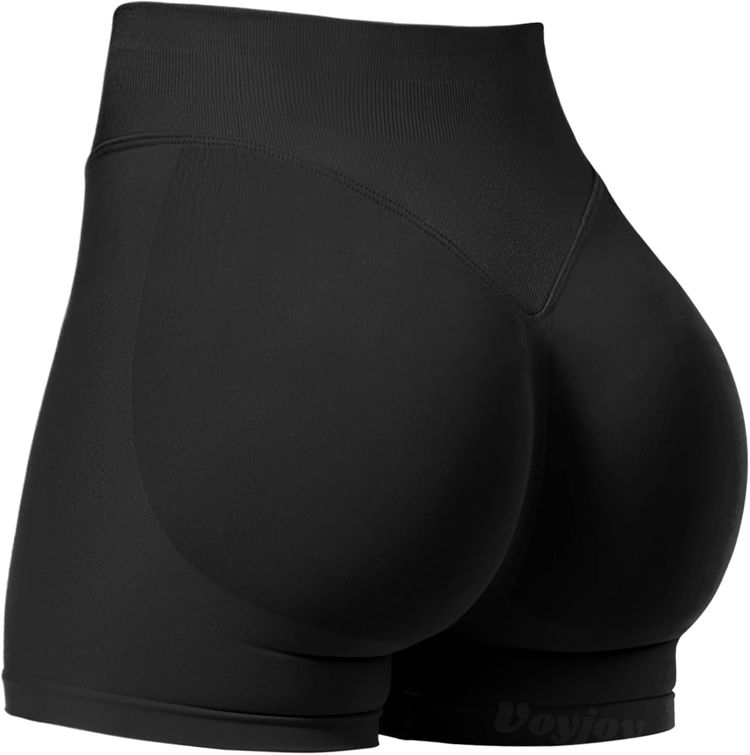 VOYJOY Women Workout Impact Shorts 4.5" Scrunch Butt Lifting Gym Shorts Seamless Booty Biker Shorts