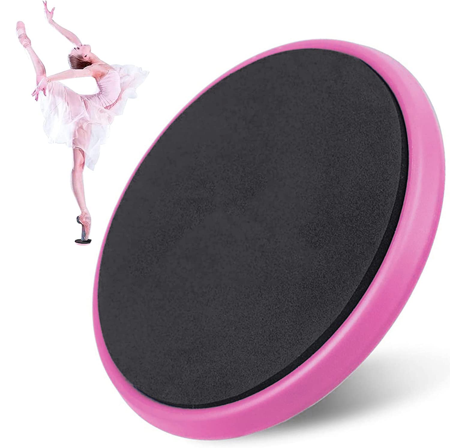seaNpem Ballet Turn Disc, Turning Board for Dancers and Figure Ice Skating Spinner, Improve Your Spinning, Balance, Spotting and Pirouette, Portable Spin Turning Training Equipment (Pink)
