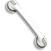 Safe-er-Grip 16-Inch Suction Cup Grab Bar for Bathtub and Shower, White | 16-inch Safe-er-Grip suction cup grab bar offers temporary balance assistance in bathtubs and showers; installs tool-free.