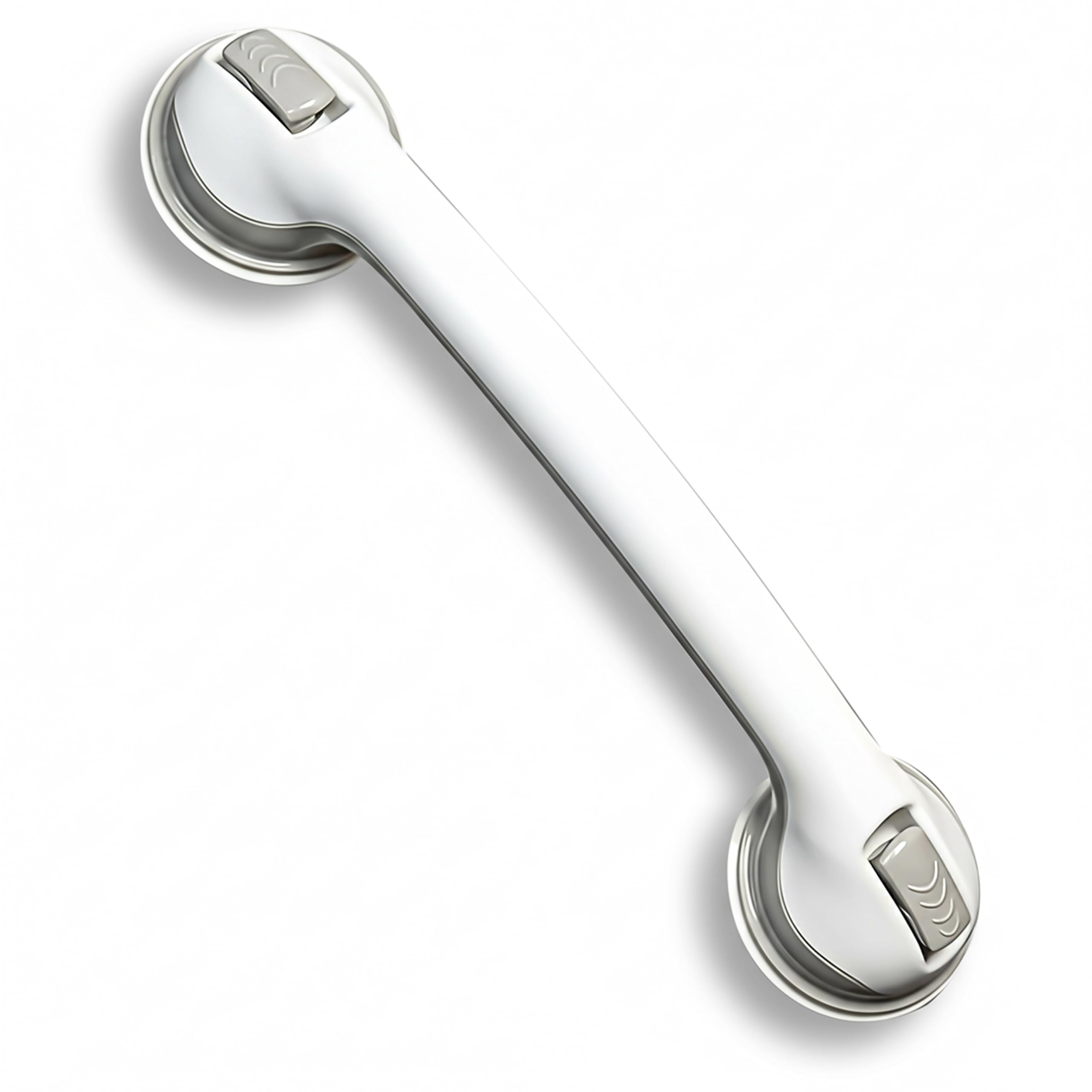Photo 1 of Safe-er-Grip Changing Lifestyles Suction Cup Grab Bars For Bathtubs & Showers; Safety Bathroom Assist Handle, White & Grey, 16 Inches