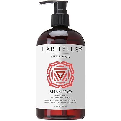 Laritelle Organic Shampoo, Fortifying, Strengthening and Rejuvenating, Stops Hair Shedding, Promotes New Hair Growth, Ayurvedic Herbs, Lavender, Ginger, Rosemary, Patchouli and Cloves, 16 oz by Laritelle