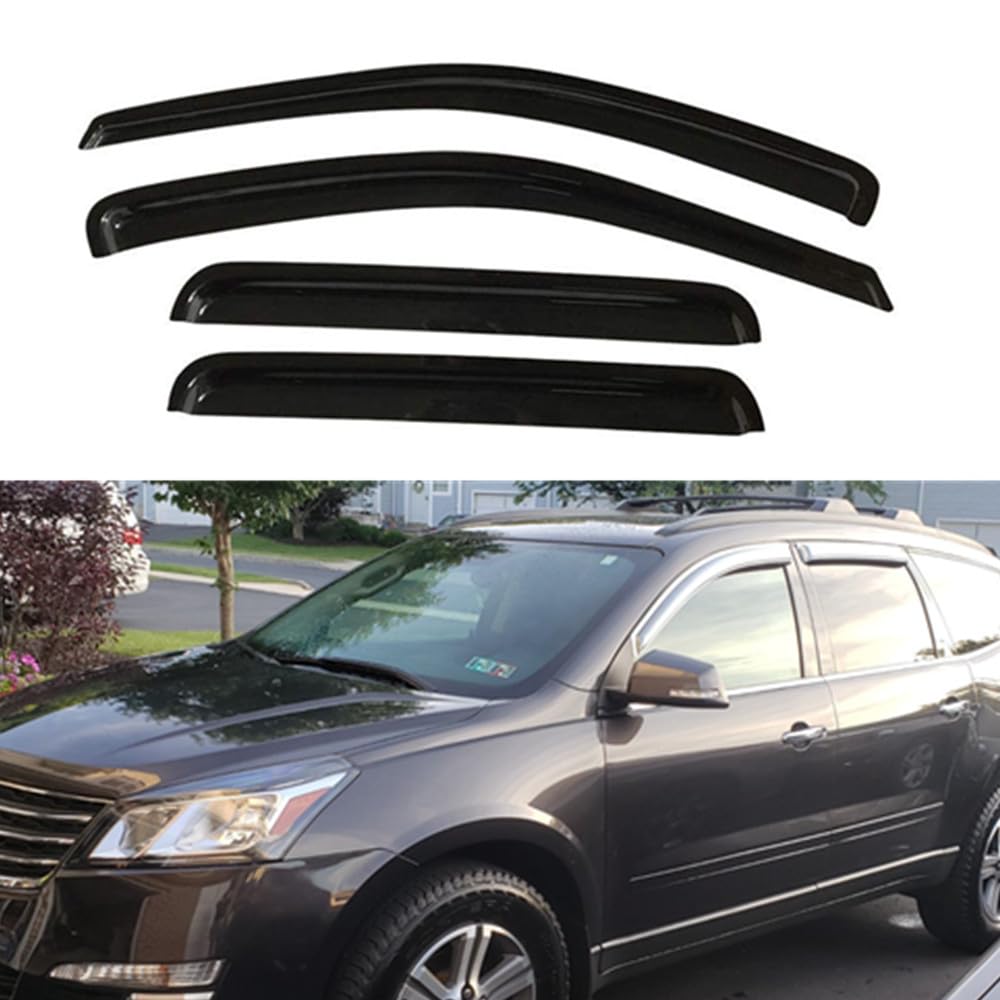 Wensdy 4Pcs Side Window Deflector Visor Rain Guard