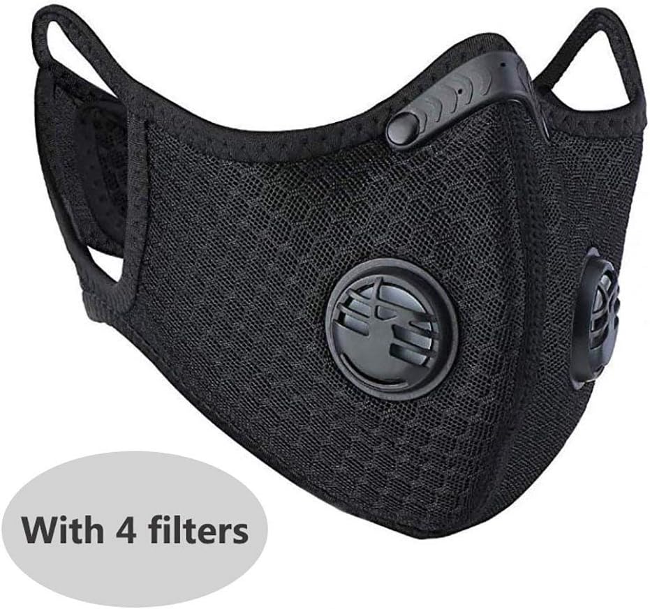Mask, Anti-Gas and Anti-Fog, Suitable for Running, Cycling, Especially Clean Occasions, Equipped with 4 Filter Elements, Each Filter Element can be Used for 30 Days.