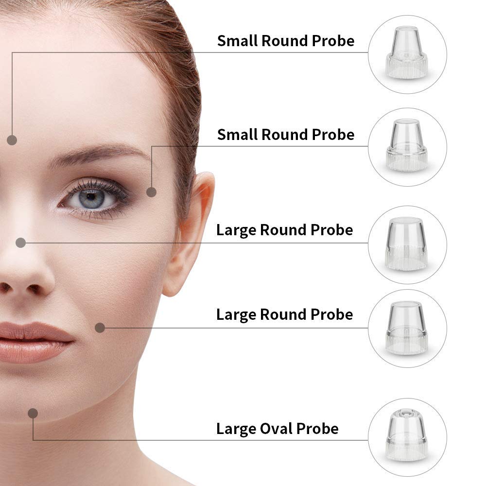 Blackhead Remover,Zdatt Blackhead Vacume Remover -Comedo Pore Extracotr Beauty Device with 5 Probes for Blackhead Remover Vacume Suction Cleanser: Beauty