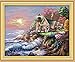 eGoodn Stamped Cross Stitch Kit Accurate Pre-Printed Pattern Scenery- Seaside Lighthouse 11ct Fabric 22 inches by 17.7 inches, Cross-Stitching Needlework DIY Embroidery No Frame