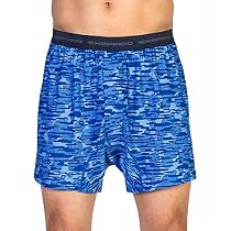 EXOFFICIO Men's Give-N-Go Printed Boxers Rivera/Clouds-7162 Blue M