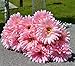 10 PCS Real Touch Latex Silk Artificial fake plastic Daisy Chrysanthemum Flowers Sun Chrysanthemum,Sunflower, Simulation Gerber, Dimorphotheca,Party Room home Decoration DIY Flower Bouquet (pink)