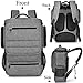 18.4 Inch Laptop Backpack,BRINCH Water Resistant Large Travel Backpack for Men Luggage Knapsack Computer Rucksack Hiking Bag College Backpack Fits 18-18.4 Inch Laptop Notebook Computer, Grey-Black