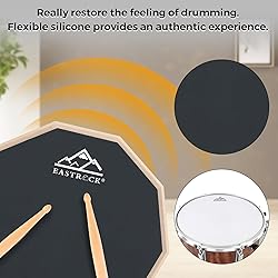 EASTROCK Practice Drum Pad, 8 Inches Double Sided