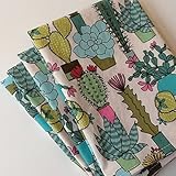 Botanical Cactus Plant, 12x12 Cotton Napkins, Set of 6