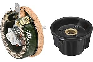 YOKIVE 100W 10 Ohm Rheostat, Ceramic Rheostat Adjustable Resistor High Power Wirewound Potentiometer Variable Resistor with Variable Control Knob Cover