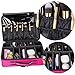 Hotrose Professional Makeup Case Cosmetic Bag Beauty Brush Organizer Storage Make Up Box 3 Layer Large Capacity with Adjustable Strap for Artist Travel