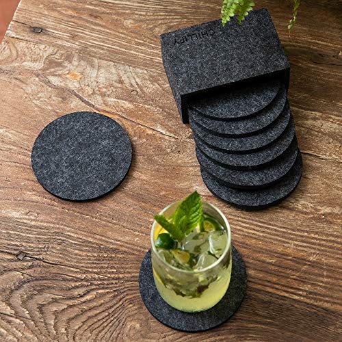 Chillify Filz-Untersetzer 8er Set für Getränke / Gläser mit