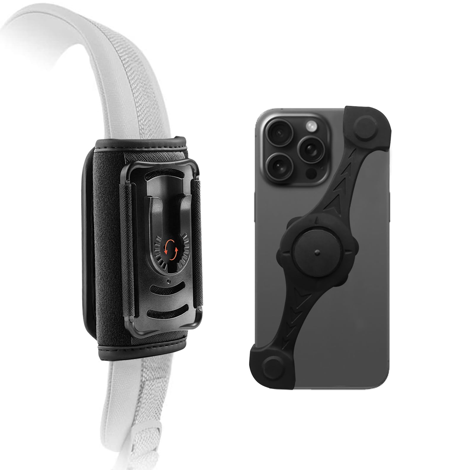 HEZEN Backpack Clip Mount with Phone Holder Accessories for All Series of iPhone,Backpack Shoulder Strap Phone Mount,Outdoor Live Video Recording