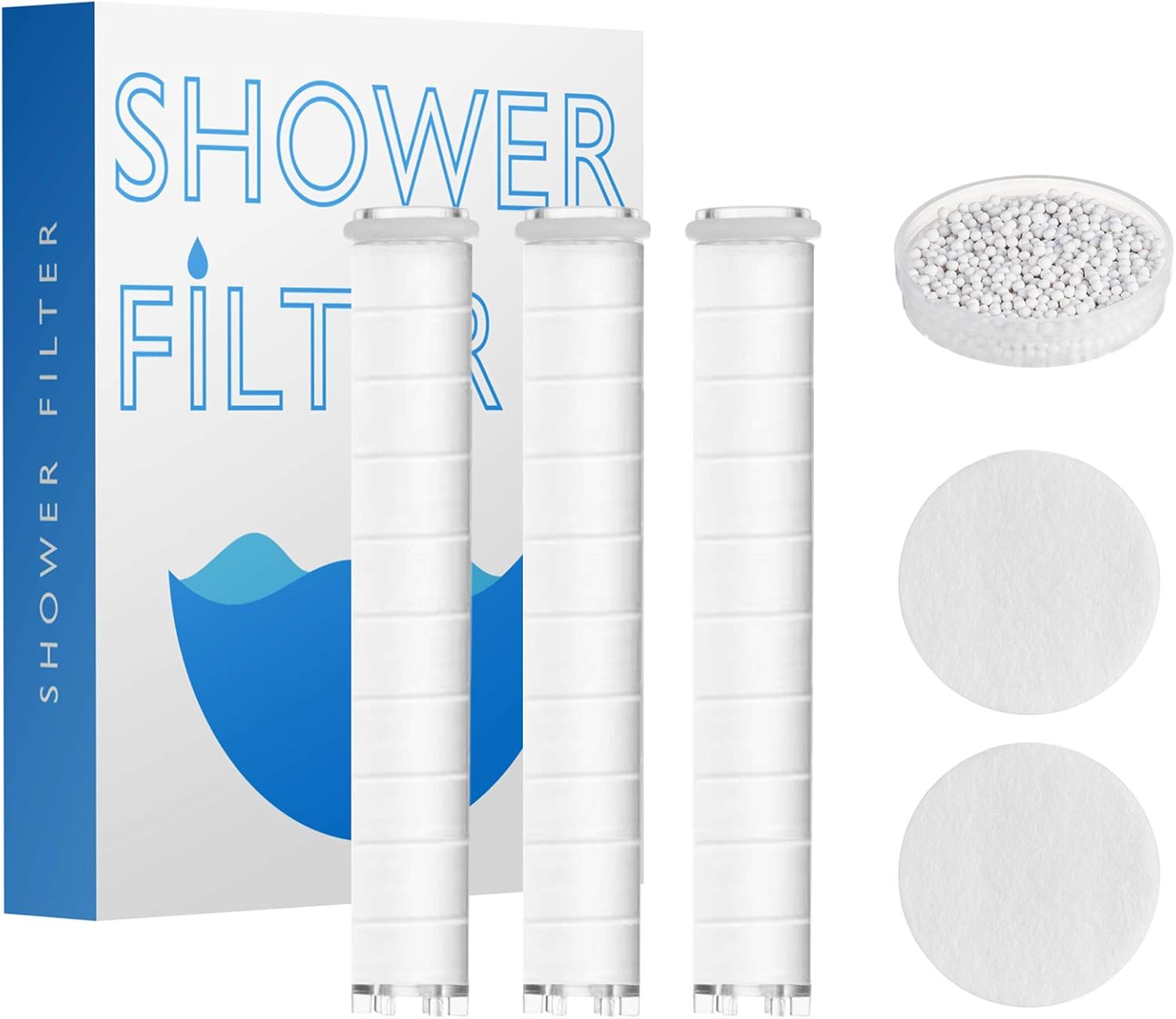 GIUSOBG PP Duschfilter - 8 Stück Sediment Kartuschen 73x23mm