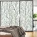 DKTIE Window Film Privacy with Installation Tools, Decorative Stained Glass Window Clings for Home, Static Cling Window Sticker for Front Door, Bathroom, Glass Door (Dark Green, 35.4'' x 78.7'')