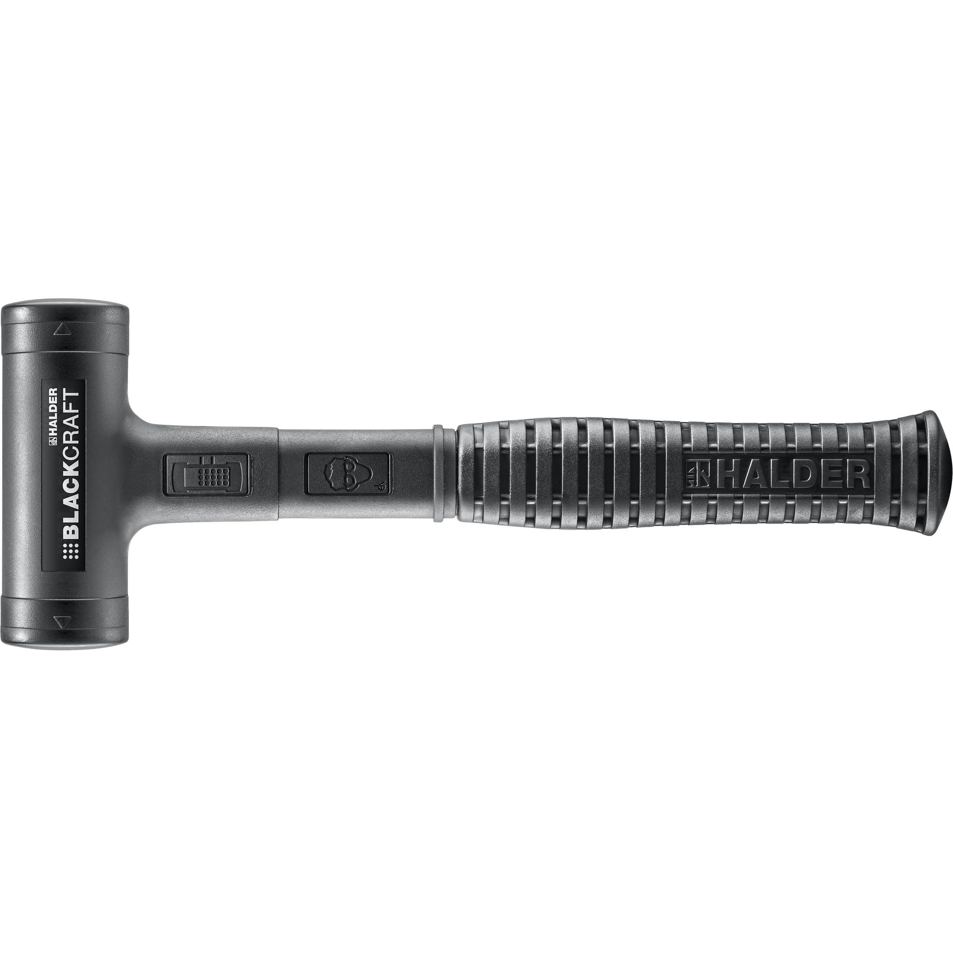 Halder 3379040"Blackcraft" Anti-Slip Soft-Face Mallet, Multi-Colour, 40 mm