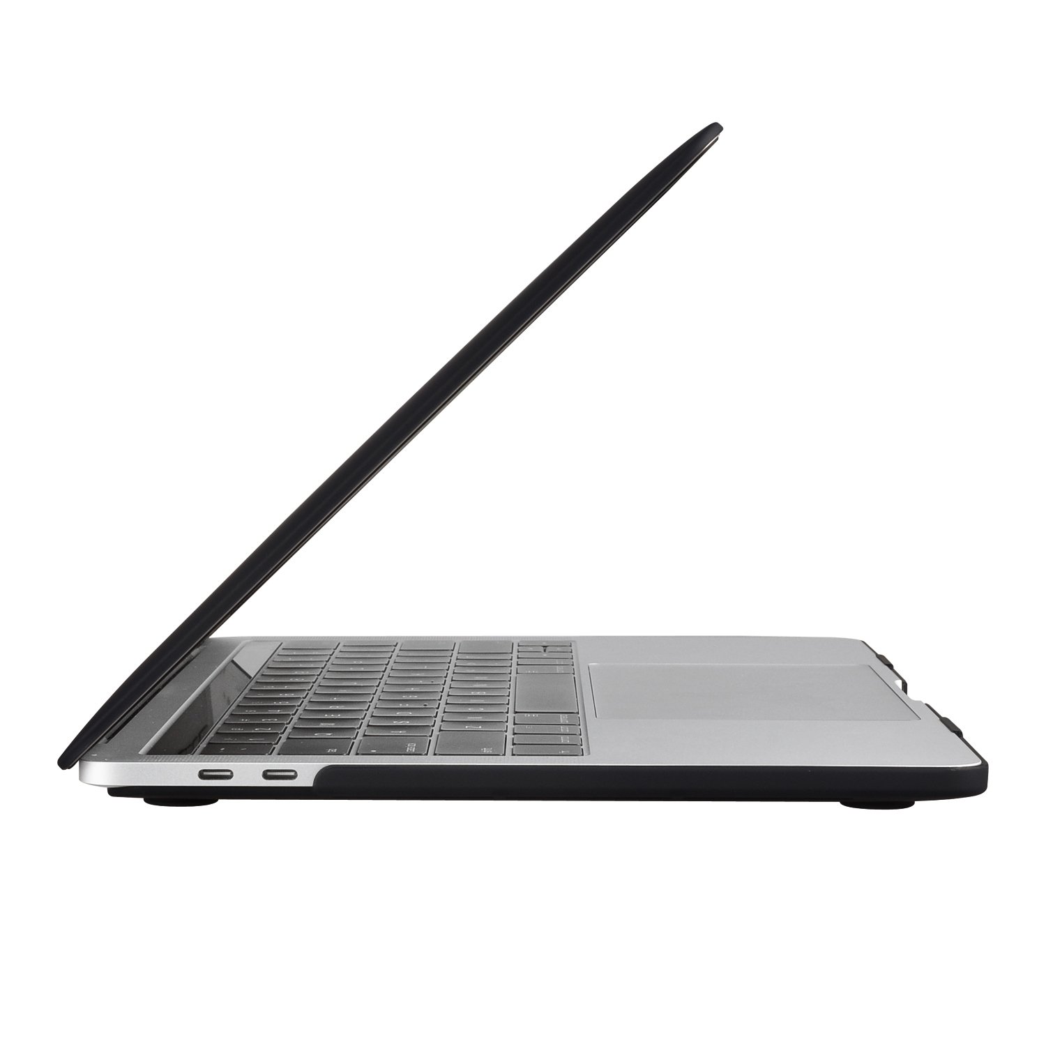 UESWILL Compatible with MacBook Pro 15 inch Case 2019 2018 2017 2016 Model A1990 A1707, Smooth Matte Hard Case for MacBook Pro 15 inch with Touch Bar & USB-C + Microfibre Cleaning Cloth, Black