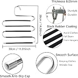 Skroad 10pcs S-Type Stainless Steel Pants Hangers Space Saving Non-Slip view 4